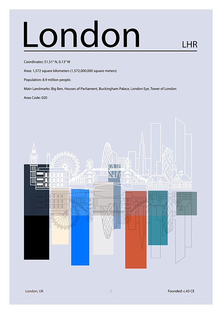 London City Details art print by Cartissi for $57.95 CAD