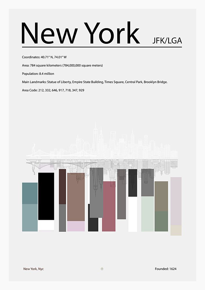 New York City Abstract art print by Cartissi for $57.95 CAD