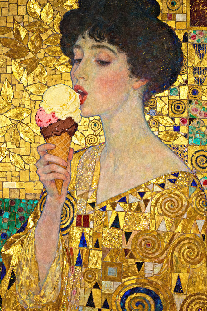 Golden Ice Cream Portrait art print by Neetesh Kumar for $57.95 CAD