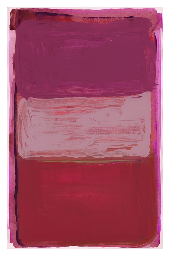 Plum Red Color Blocks art print by Cartissi for $57.95 CAD