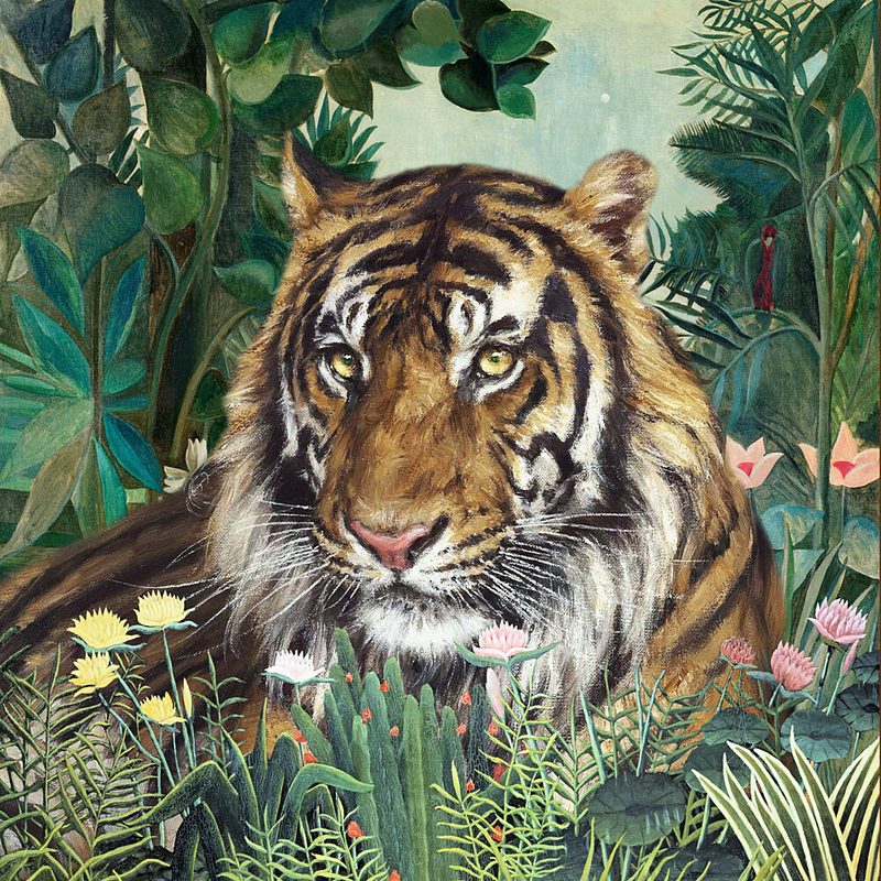 Vibrant Jungle Tiger art print by Marja van den Hurk for $57.95 CAD