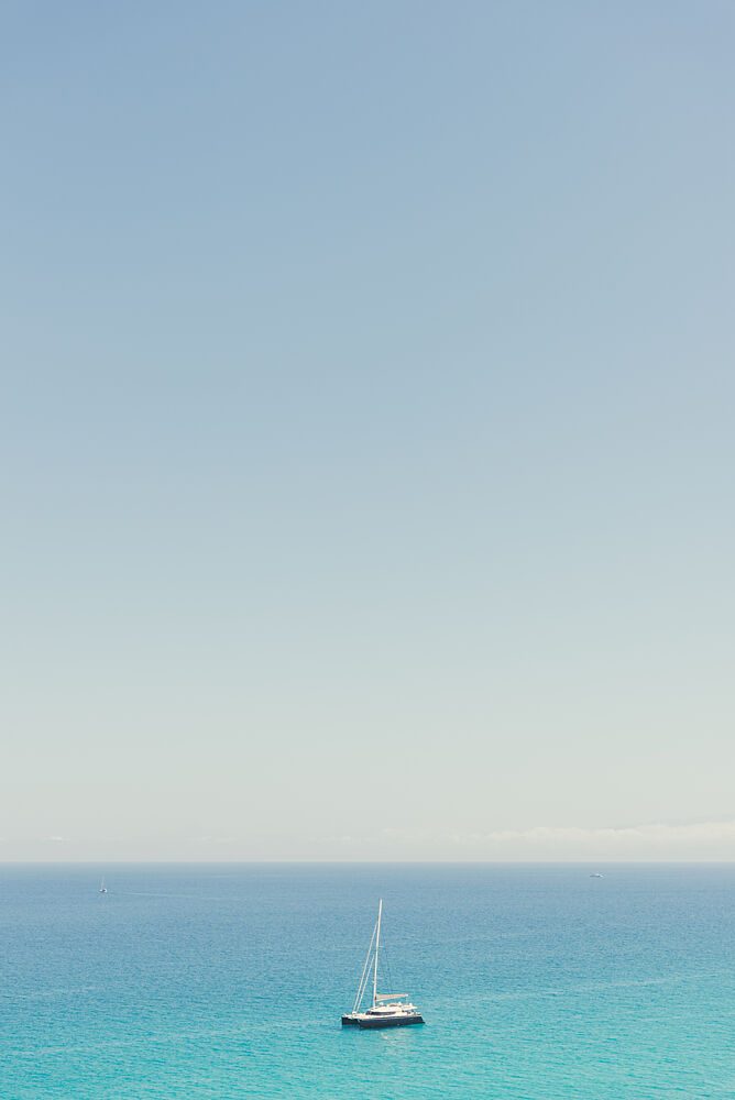 Sailboat on Blue Ocean art print by Photolovers for $57.95 CAD