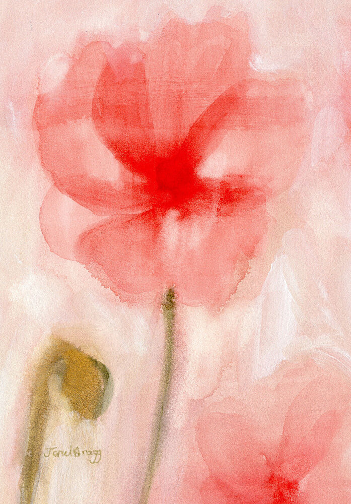 Red Watercolor Poppies art print by Janel Bragg for $57.95 CAD