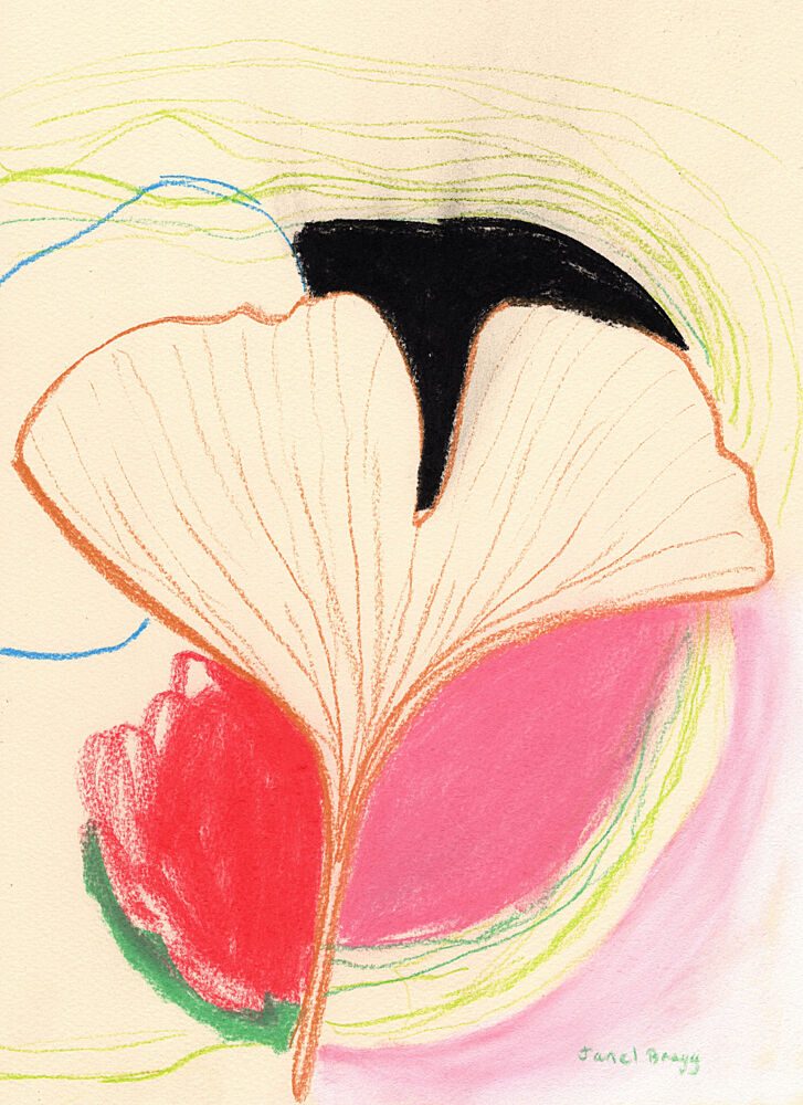 Vibrant Ginkgo Leaf art print by Janel Bragg for $57.95 CAD