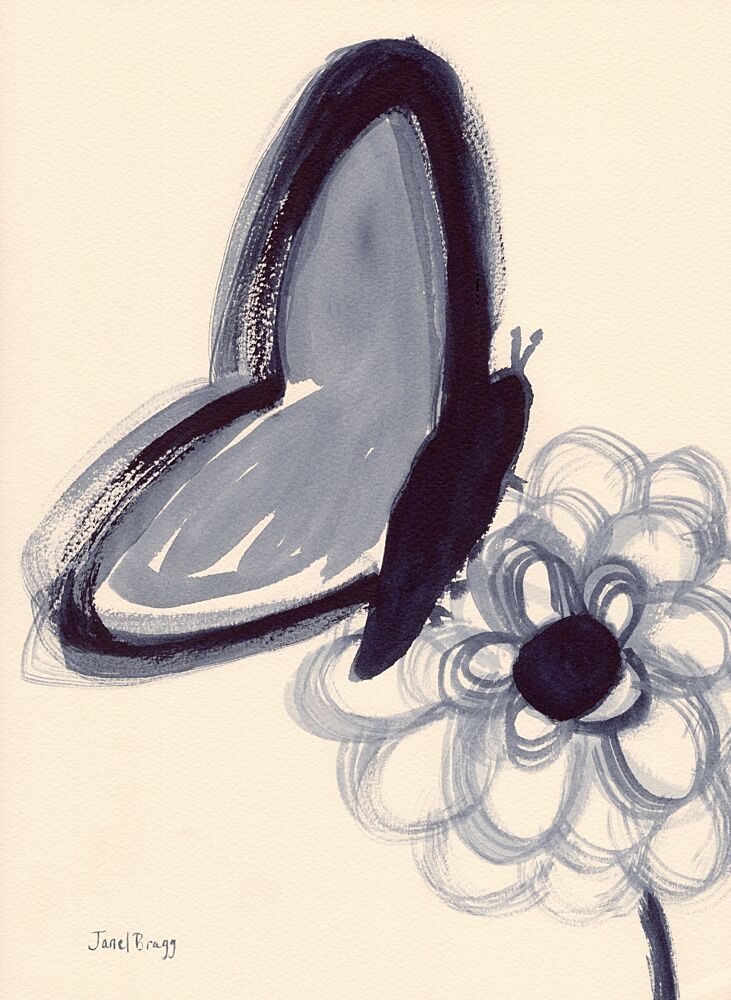 Abstract Butterfly Flower art print by Janel Bragg for $57.95 CAD