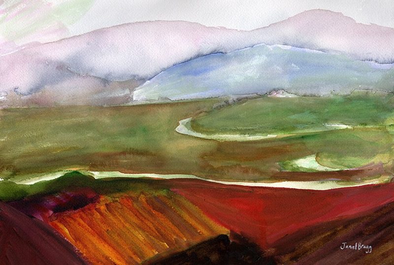 Vibrant River Valley art print by Janel Bragg for $57.95 CAD