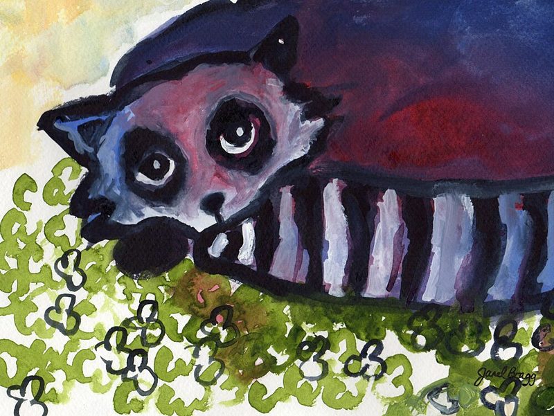 Whimsical Raccoon Nap art print by Janel Bragg for $57.95 CAD