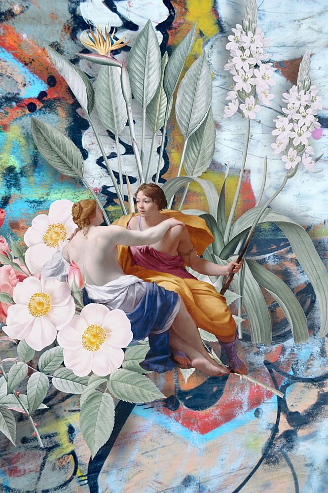 Classical Figures Urban Bloom art print by Marja van den Hurk for $57.95 CAD