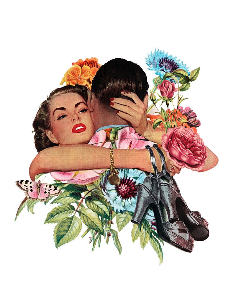 Passionate Floral Embrace art print by Marja van den Hurk for $57.95 CAD