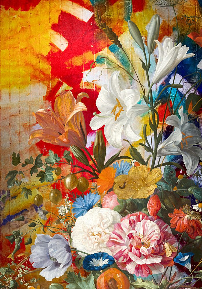 Vibrant Floral Still Life art print by Marja van den Hurk for $57.95 CAD
