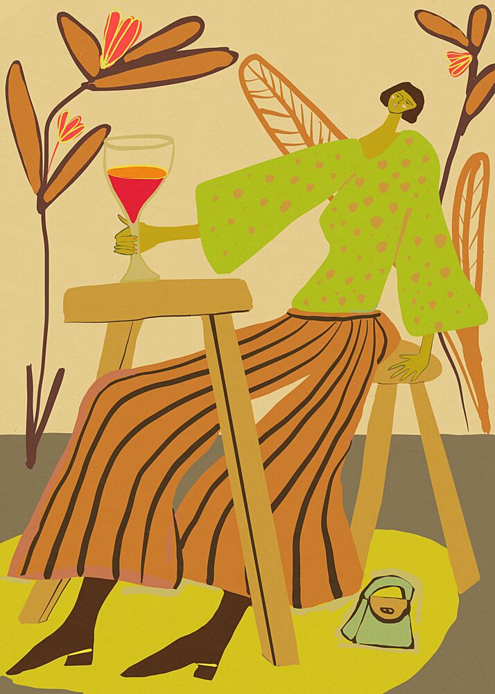 Bohemian Outdoor Wine art print by Sharyn Bursic for $57.95 CAD