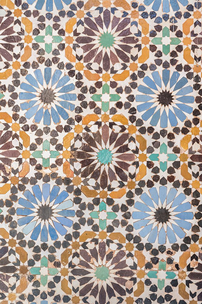 Moroccan Geometric Mosaic art print by Photolovers for $57.95 CAD