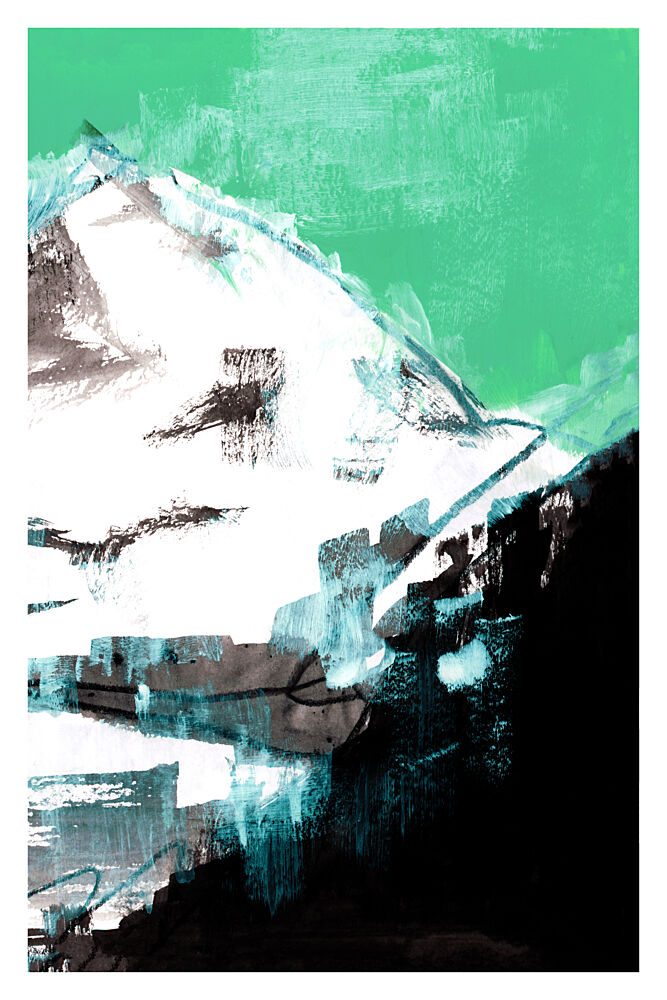 Emerald Sky Mountain art print by Cartissi for $57.95 CAD
