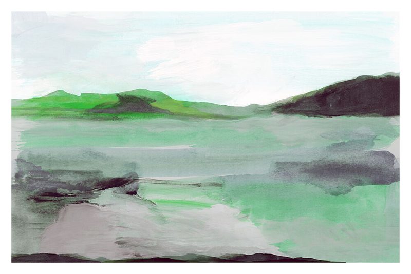 Misty Mountain Waters art print by Cartissi for $57.95 CAD