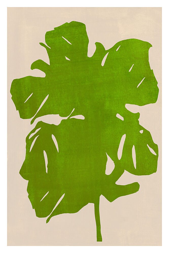 Green Monstera Silhouette art print by Cartissi for $57.95 CAD