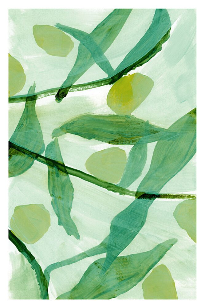 Fluid Botanical Greens art print by Cartissi for $57.95 CAD
