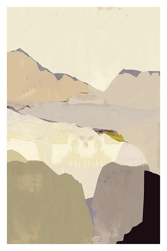 Muted Mountain Layers art print by Cartissi for $57.95 CAD