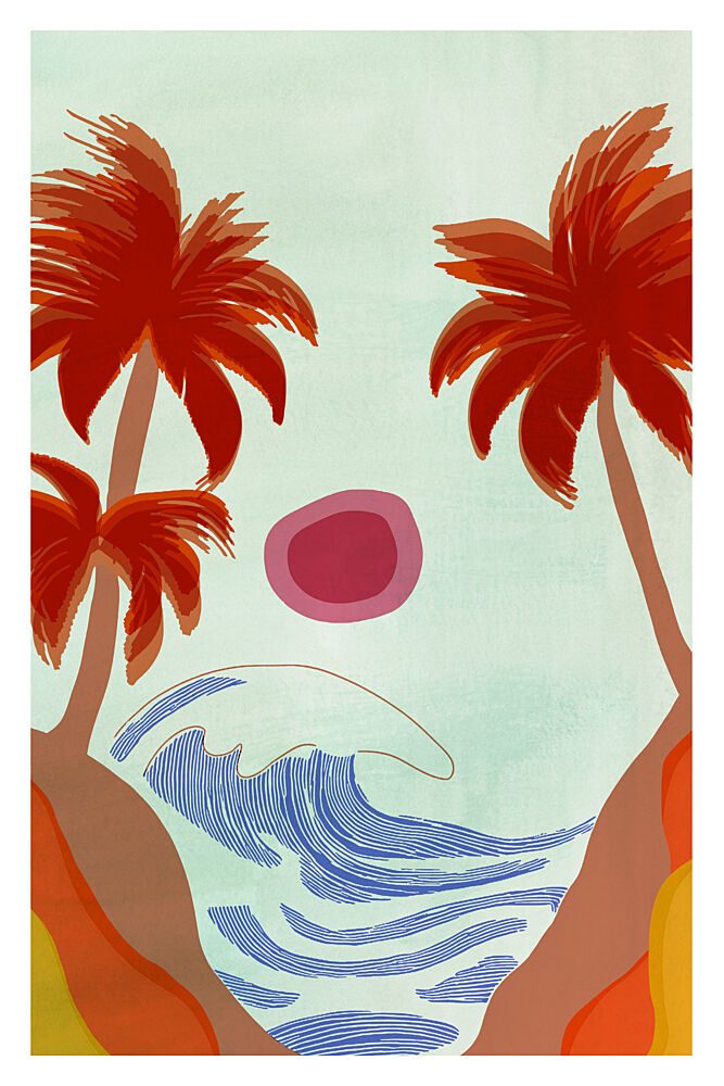 Tropical Beach Waves art print by Casa Cartissi for $57.95 CAD