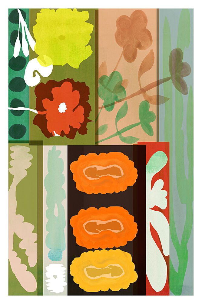 Vibrant Botanical Shapes art print by Casa Cartissi for $57.95 CAD