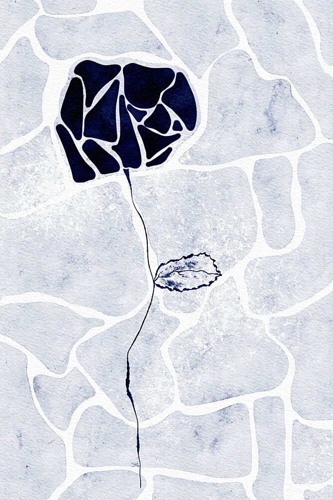 Abstract Blue Rose art print by Ankie Kooi for $57.95 CAD