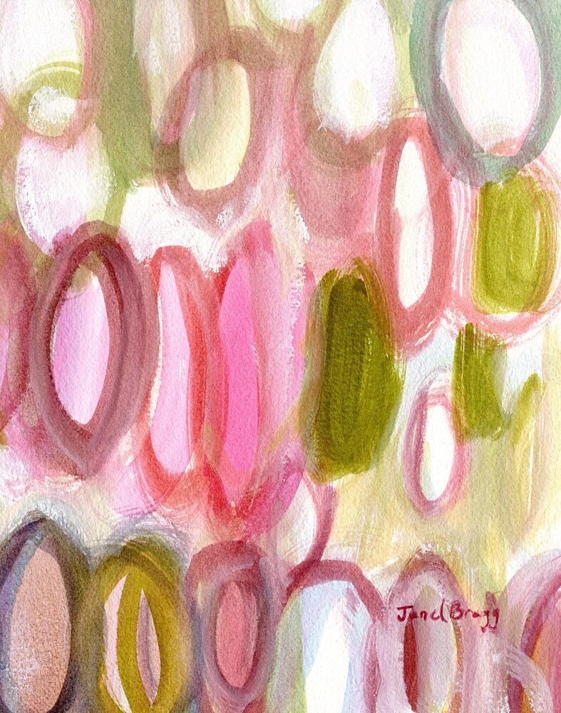 Vibrant Abstract Ovals art print by Janel Bragg for $57.95 CAD