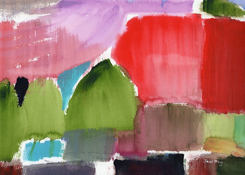 Vibrant Abstract Landscape art print by Janel Bragg for $57.95 CAD