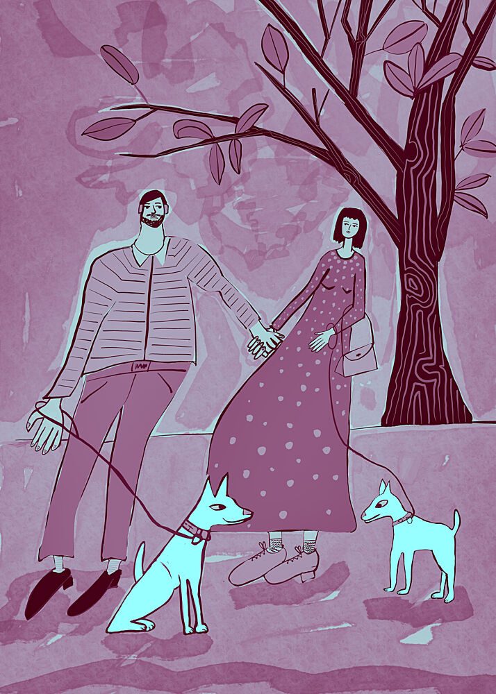 Couples Park Stroll art print by Sharyn Bursic for $57.95 CAD