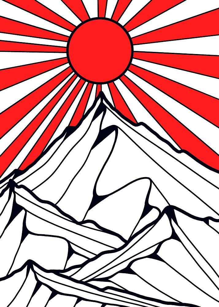 Rising Sun Peaks art print by Stephen Wade for $57.95 CAD