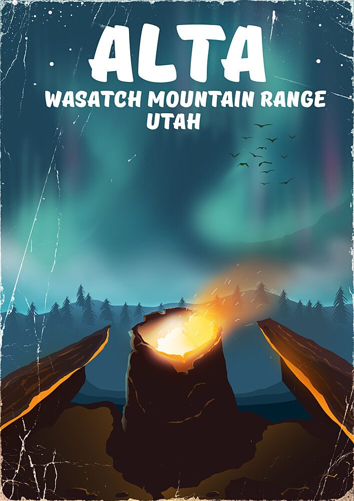 Alta Wasatch Night Glow art print by Nicholas for $57.95 CAD