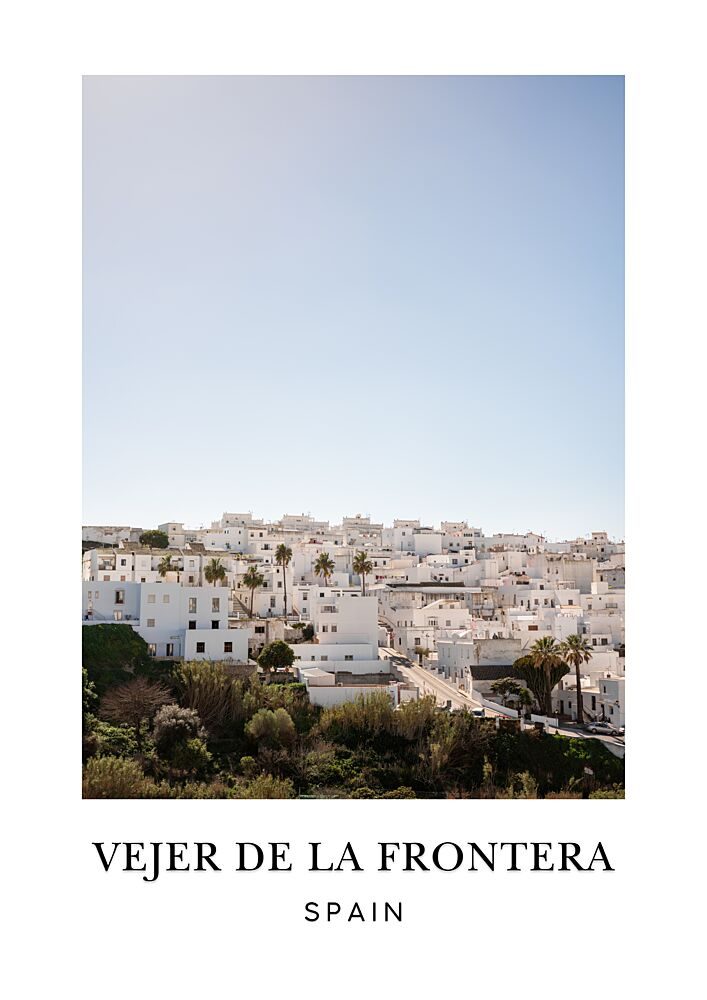 Vejer de la Frontera Spain Travel Poster art print by Raisa Zwart for $57.95 CAD