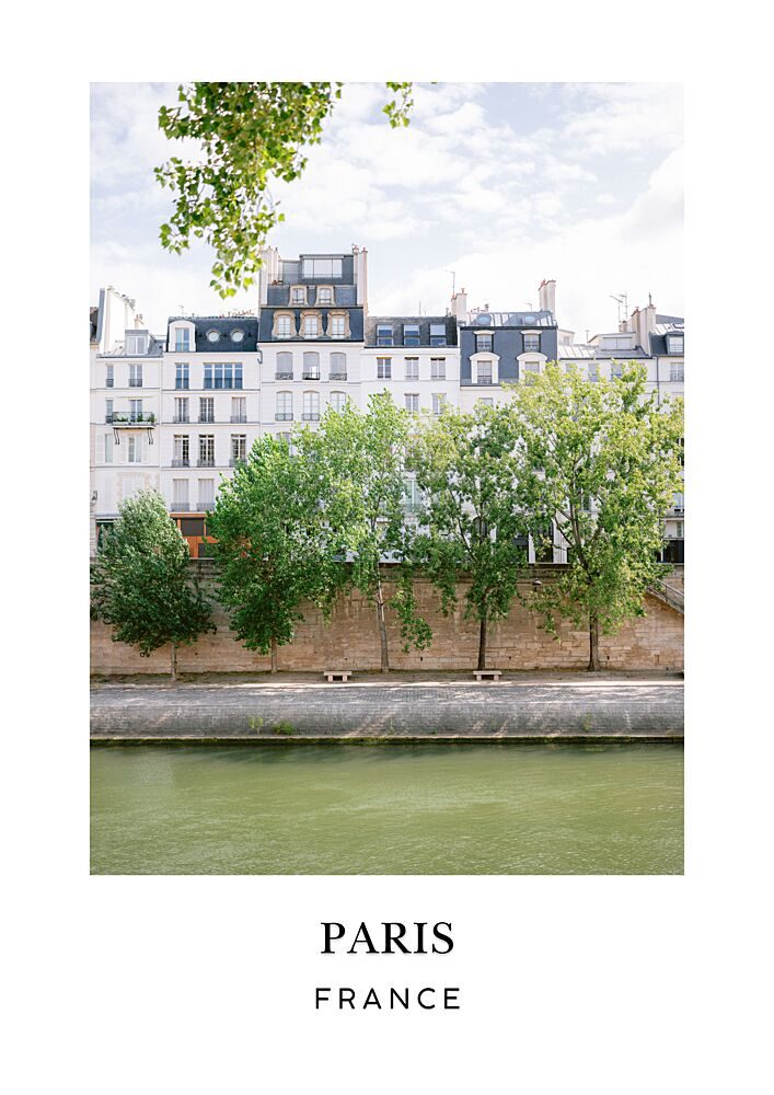 Seine Paris France Travel Poster art print by Raisa Zwart for $57.95 CAD