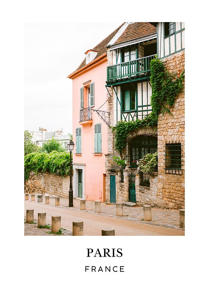 Montmartre Paris Travel Poster art print by Raisa Zwart for $57.95 CAD