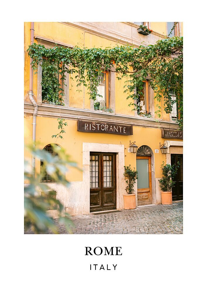 Trastevere Rome Travel Poster art print by Raisa Zwart for $57.95 CAD