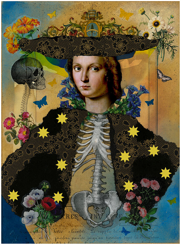 Crowned Skeleton Portrait art print by Pascal Bouchet-Spiegel for $57.95 CAD