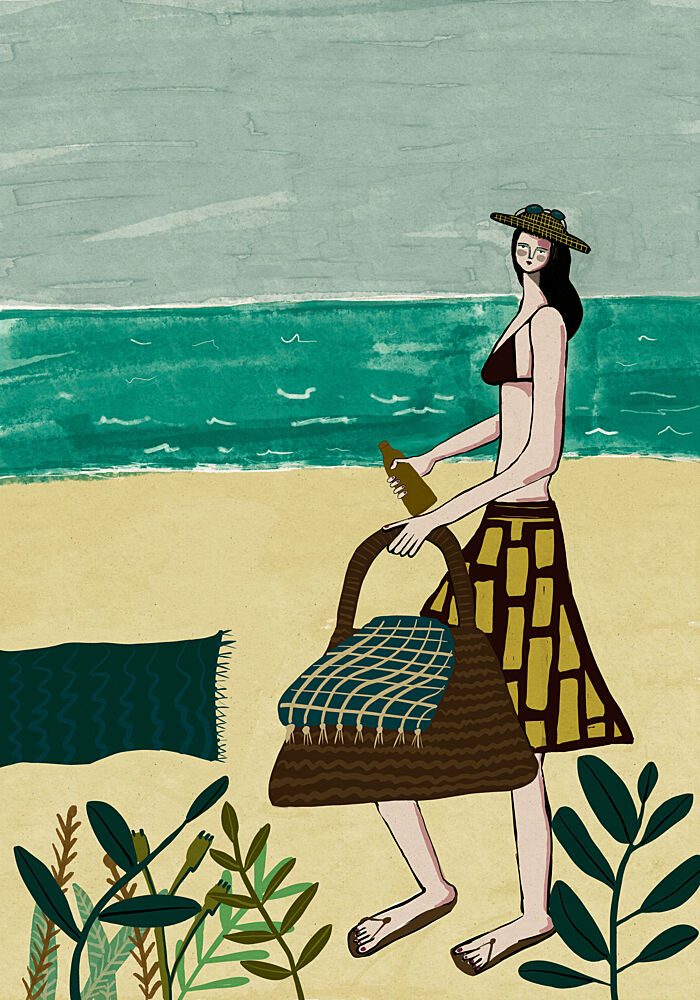 Summer Beach Stroll art print by Sharyn Bursic for $57.95 CAD