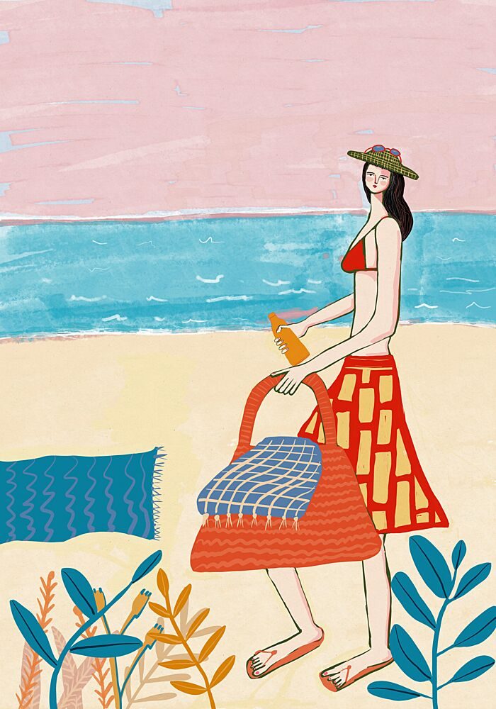 Summer Beach Stroll art print by Sharyn Bursic for $57.95 CAD