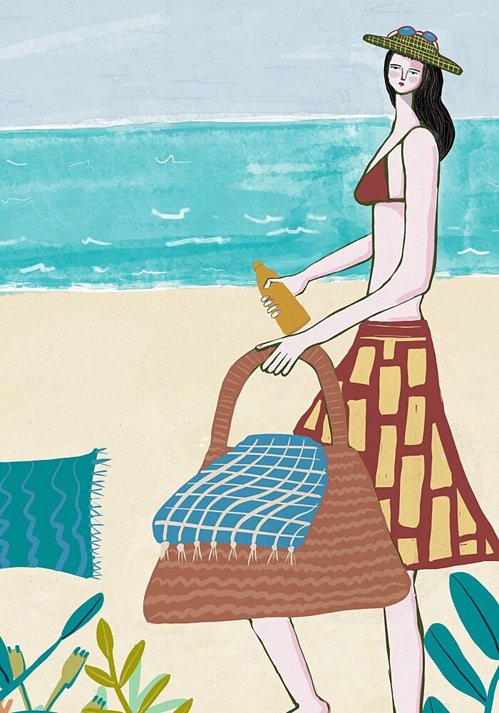 Summer Seaside Stroll art print by Sharyn Bursic for $57.95 CAD