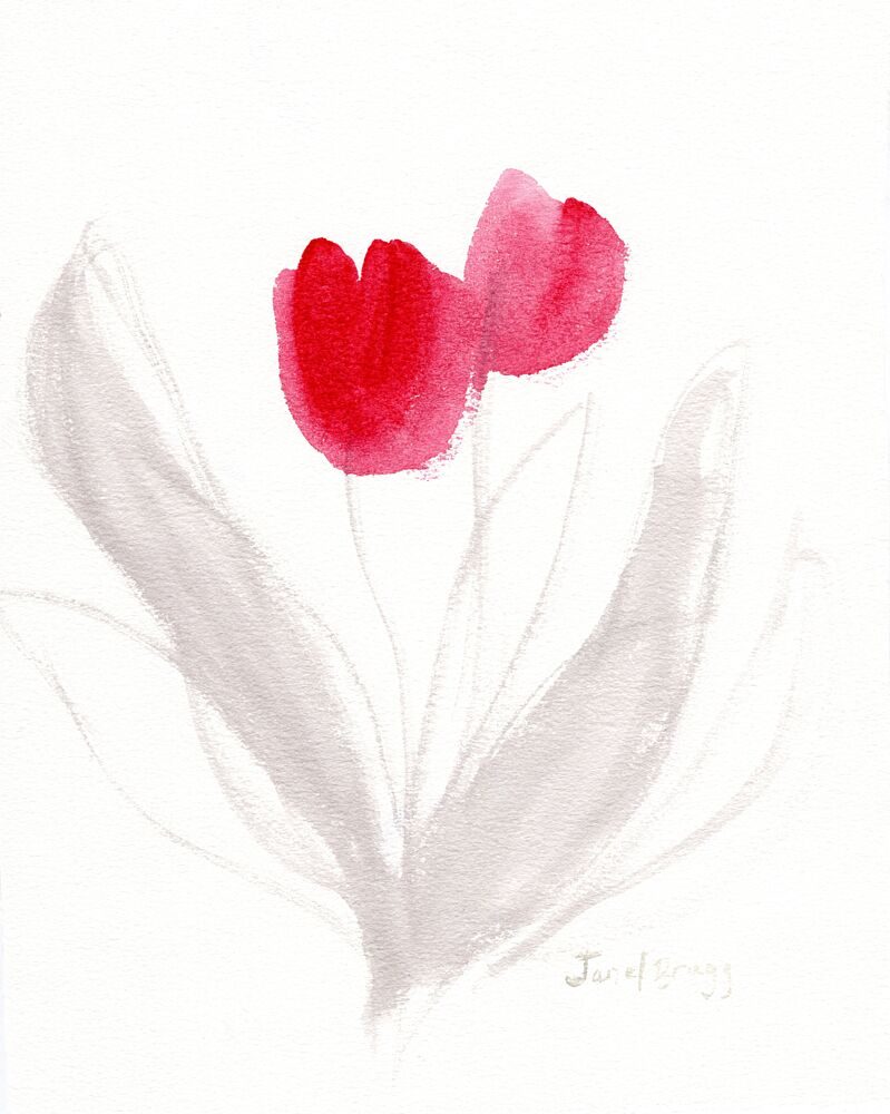 Soft Watercolor Tulips art print by Janel Bragg for $57.95 CAD
