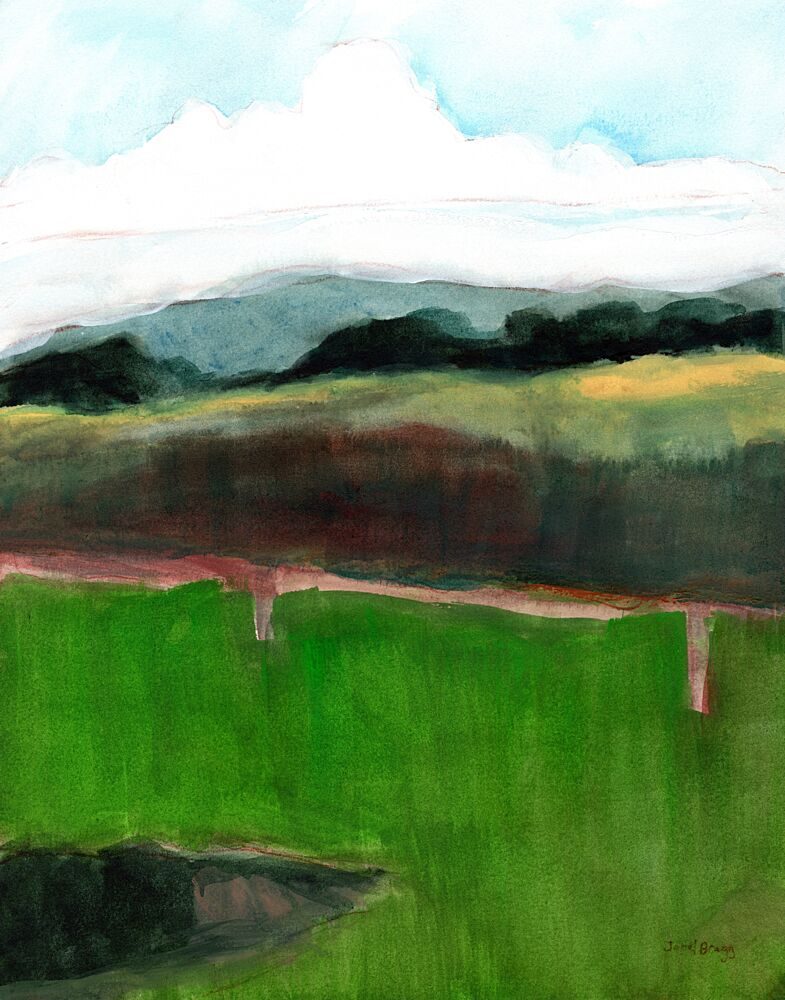 Green Fields Landscape art print by Janel Bragg for $57.95 CAD