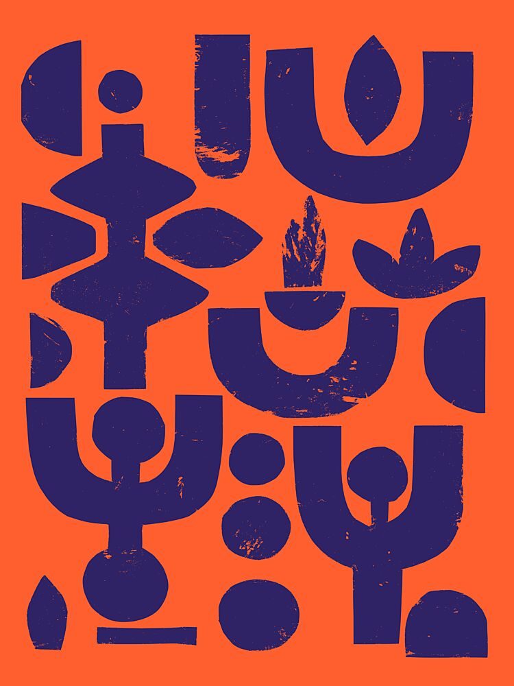 Organic Shapes Warm Hues art print by Annick for $57.95 CAD
