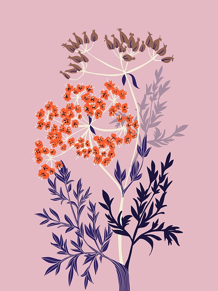 Orange Bloom Botanicals art print by Annick for $57.95 CAD