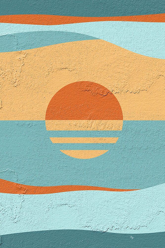 Geometric Desert Sunset art print by Martina for $57.95 CAD