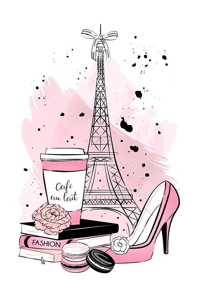 Parisian Cafe Fashion art print by Martina for $57.95 CAD