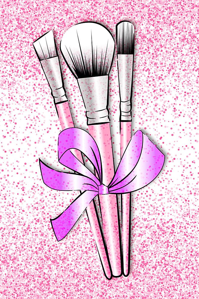 Sparkling Makeup Brushes art print by Martina for $57.95 CAD