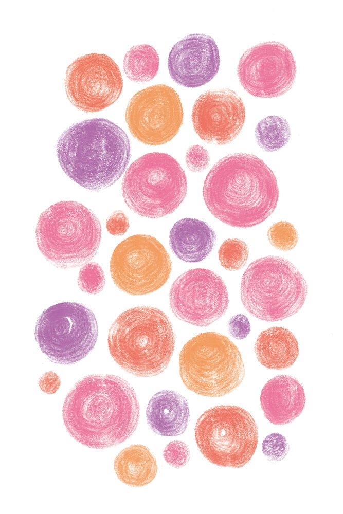 Vibrant Abstract Circles art print by Martina for $57.95 CAD
