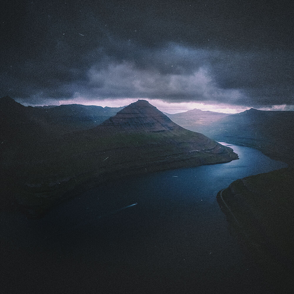 Twilight Mountain Fjord art print by Larry Deng Apa for $57.95 CAD