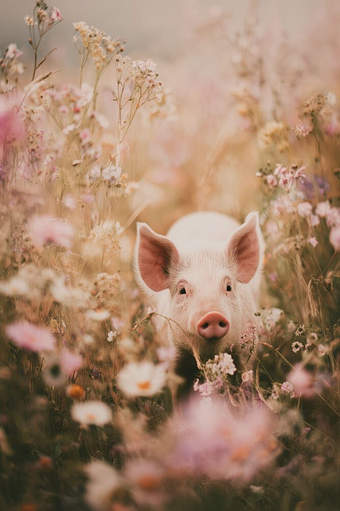 Happy Piglet art print by Treechild for $57.95 CAD