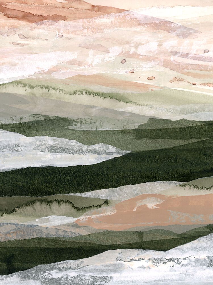 Abstract Layered Mountains art print by Lara Eckerman for $57.95 CAD