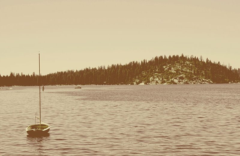 Serene Lake Sailboat art print by Gemma Bardot for $57.95 CAD