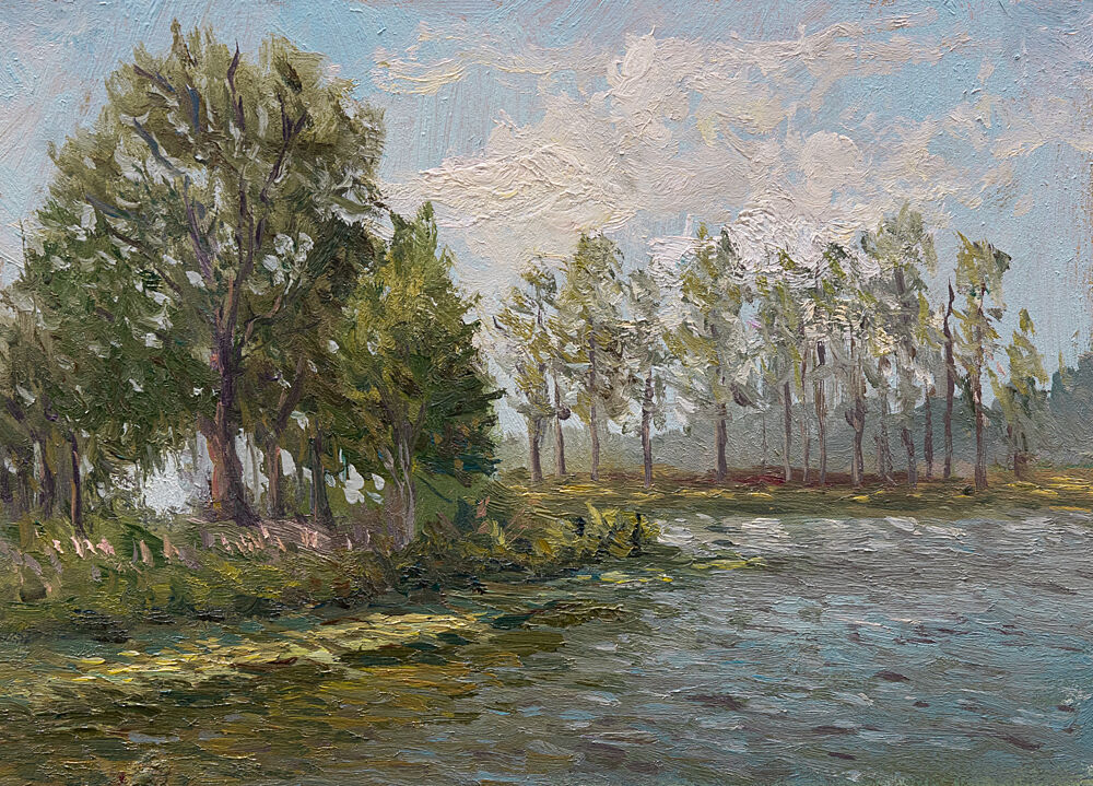 Riverside Green Trees art print by James Zamora for $57.95 CAD